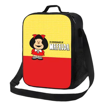 Quino Comic Mafalda, изолированная сумка для ланча для работы, школы, мультфильма, Манги, водонепроницаемого термохолодильника, ланч-бокса для женщин и детей