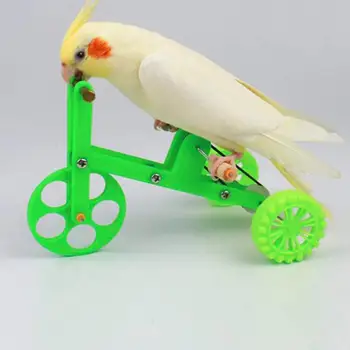 Полезная Игрушка-Попугай Забавная Птица Интерактивная Игрушка Простая в использовании Прочная Обучающая Игрушка-Велосипед Для Попугая