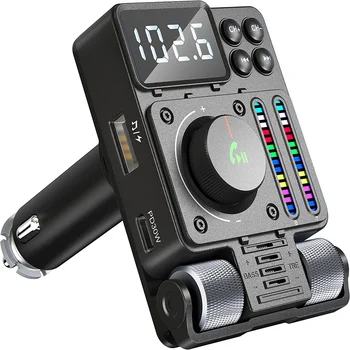 Автомобильный Bluetooth 5.3 FM-передатчик, беспроводной радиоадаптер PD30W QC3.0, быстрая зарядка, музыкальный плеер с MP3-U-диском, автомобильные аксессуары