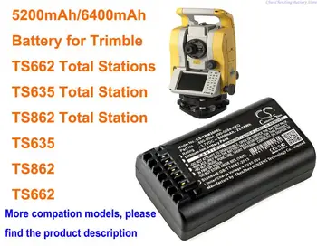 5200 мАч/6400 мАч Аккумулятор для Тахеометров Trimble TS635, TS862, TS662, Тахеометр TS635, Тахеометр TS635, TS662