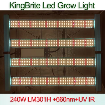 Высокоурожайный светодиодный светильник KingBrite 240 Вт с регулируемой яркостью полного спектра LM301H для выращивания растений