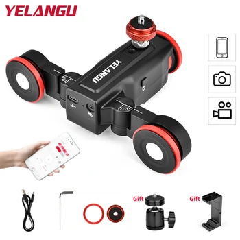 YELANGU L5 Моторизованный Слайдер Камеры Автоматическая Тележка Для Видеосъемки Автомобильные Рельсовые Системы для Зеркальной Камеры Sony iPhone 13 Pro с Дистанционным Управлением