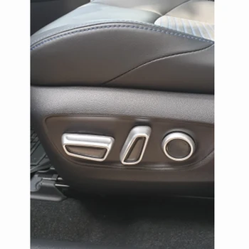 Высококачественный АБС-карбоновое волокно/матовый/красный Для Toyota RAV4 2019, накладка переключателя регулировки автокресла, Аксессуары для стайлинга автомобилей, 6шт.
