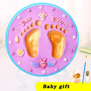 Подарок JXM Baby Footprint Уход за ребенком Воздушная Сушка Мягкая Глина DIY Набор для изготовления отпечатков рук и ног малышей Литье Игрушек Коврик для печати Сувенир для новорожденных