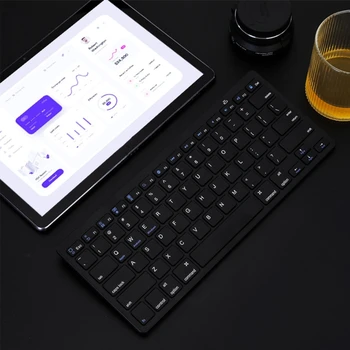 Легкая клавиатура Беспроводная игровая клавиатура Универсальная Bluetooth-совместимая клавиатура Совместимая долговечная-для планшета