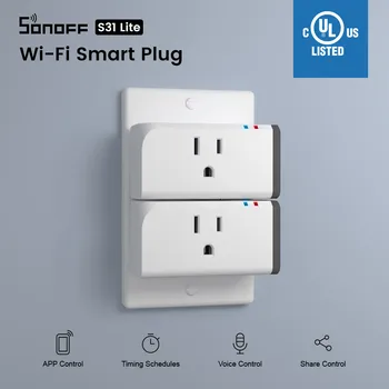 1/2/3/4ШТ Itead SONOFF S31 Lite US Wifi Smart Socket Plug 15A APP Пульт Дистанционного управления Smart Home Работает с Alexa Google Home