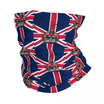 Британский Флаг Юнион Джек Юбилейный Винтажный Корона Бандана Шейный Платок С Принтом Шарф Для Лица Теплый Велосипедный Шарф Для Верховой Езды Унисекс Всесезонный