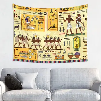 Древний Египетский Гобелен, висящий на стене, Хиппи, Полиэстер, Настенный гобелен, Египетский символ, Искусство племени, Настенный декор, настенная ткань