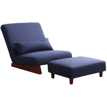 Напольный Раскладной Односпальный диван-кресло с оттоманкой В японском стиле, кресло для отдыха с откидной спинкой, стул с акцентом для мебели для гостиной