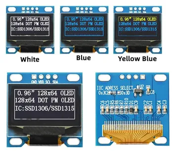 IPS 0,96 дюймов 4PIN Белый/желтый Синий/синий Модуль OLED-экрана PM SSD1306 Интерфейс IIC привода 128* 64