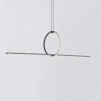 Светодиодная круглая дизайнерская минималистичная люстра в скандинавском стиле для украшения комнаты
