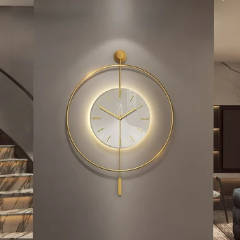 Индивидуальные минималистичные часы, настенные часы для гостиной, Креативная мода, Минималистичный ресторан, настенные часы